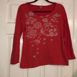 long sleeve red shirt